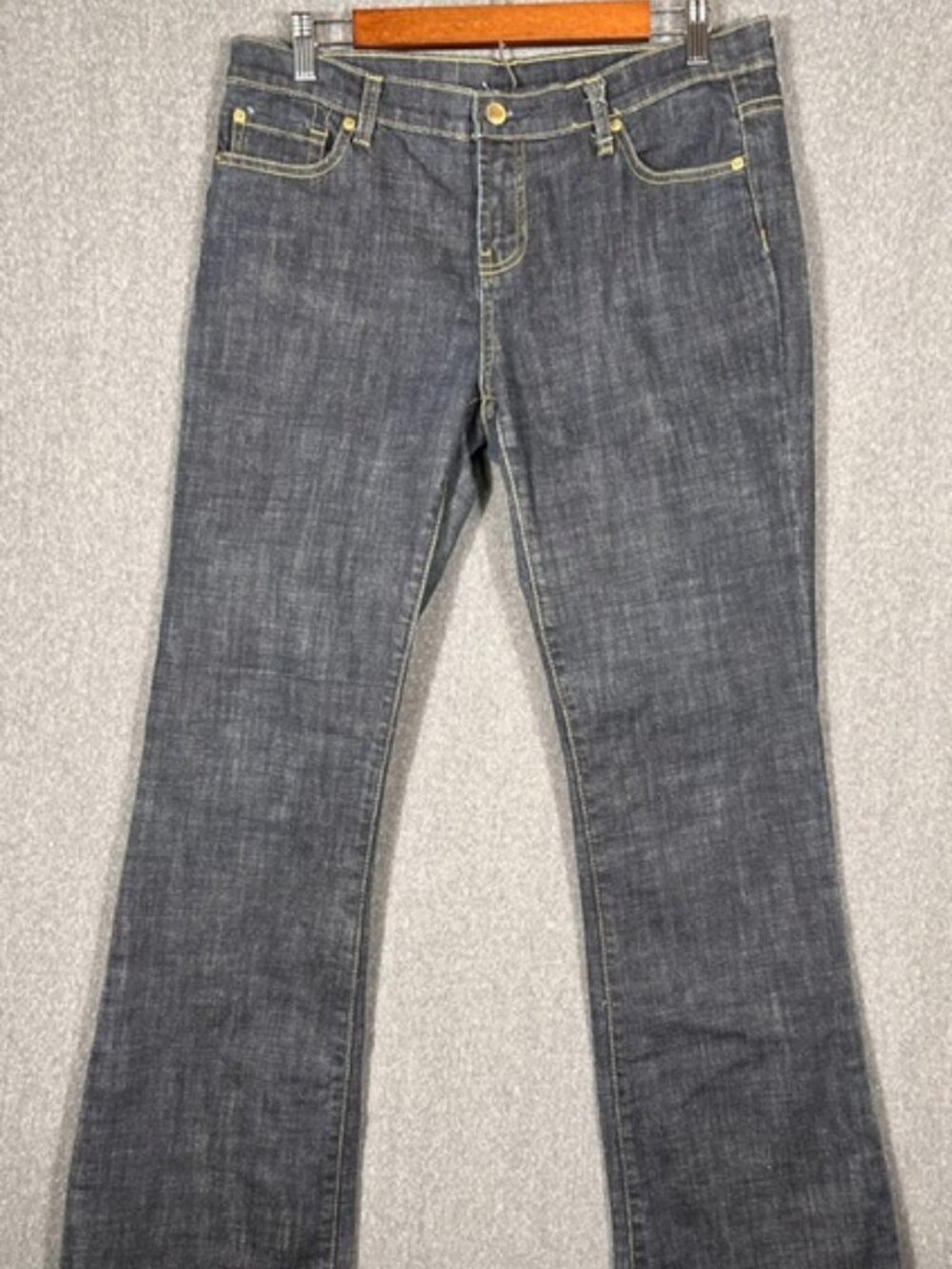 Willi Smith Womens Jeans Sz 10 Dark Wash Denim Boot Cut 5 Pocket 34x33 - EUC